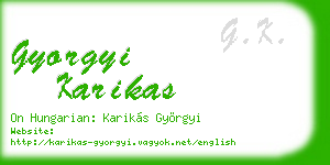 gyorgyi karikas business card