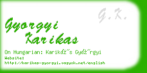 gyorgyi karikas business card